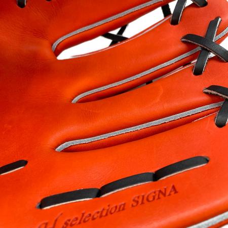 MIZUNO 硬式グローブ オレンジ αラインタイプ Global Elite Hselection