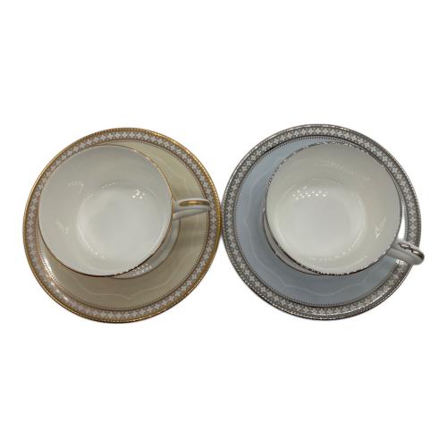 Noritake (ノリタケ) カップ&ソーサー トレフォリオゴールド&プラチナ