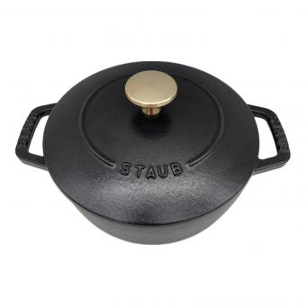Staub (ストウブ) ホーロー鍋 ブラック 16cm 40501-000