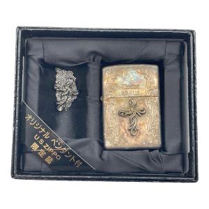 ZIPPO (ジッポ) 2002年製 オリジナルペンダント付き・Arabesque Cross（アラベスククロス）