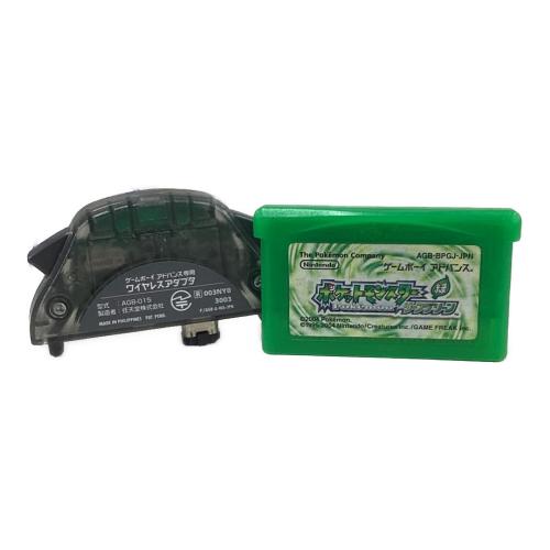 ゲームボーイアドバンス用ソフト ポケットモンスターリーフグリーン ワイヤレスアダプタ付き