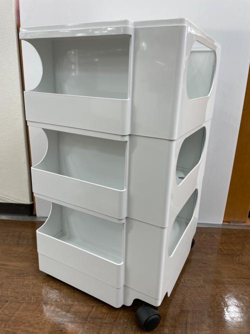B-LINE (ビーライン) ボビーワゴン ホワイト 幅43×奥42×高73.5cm 5トレイ ジョエ・コロンボ