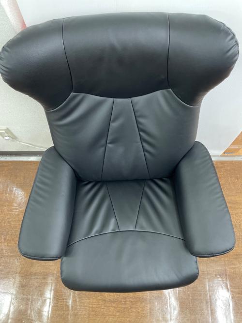 ニトリ リクライニングチェアー ブラック 19 オットマン付 Nシールド