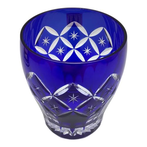 江戸切子 (エドキリコ) 切子グラス 五ノ輪七宝紋様