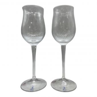 Meissen (マイセン) ワイングラス 波の戯れホワイト 2Pセット