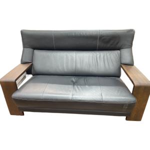 karimoku (カリモク) 2.5人掛けソファー W15012FKG 139 ブラック×ブラウン Chitano/ダンテ