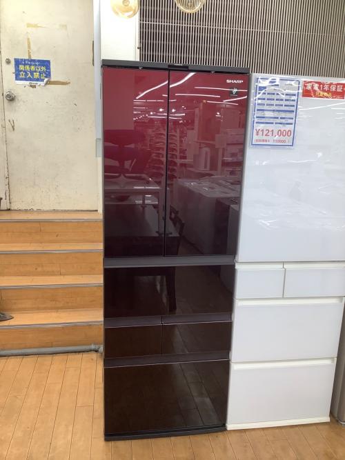 SHARP (シャープ) 6ドア冷蔵庫 SJ-GK46J-R 2022年製 77 457L