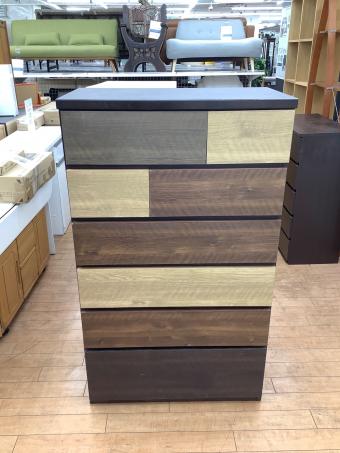 ニトリ 6段チェスト Ｍ004 ブラウン