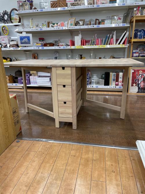 IKEA (イケア) ゲートレッグテーブル ナチュラル NORDEN｜トレファクONLINE