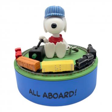 スヌーピー チャーリーブラウン ルーシー　オルゴールsnoopy peanuts 1998年 Flambro ヴィンテージ チャーリーブラウン ルーシー オルゴール