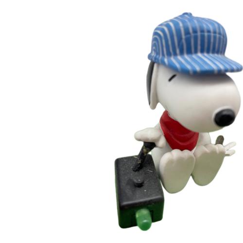 HALLMARK (ホールマーク)  Snoopy On The Right Track フィギュア アメリカンヴィンテージ 本体のみ 動作確認済み 2002年 レジン製