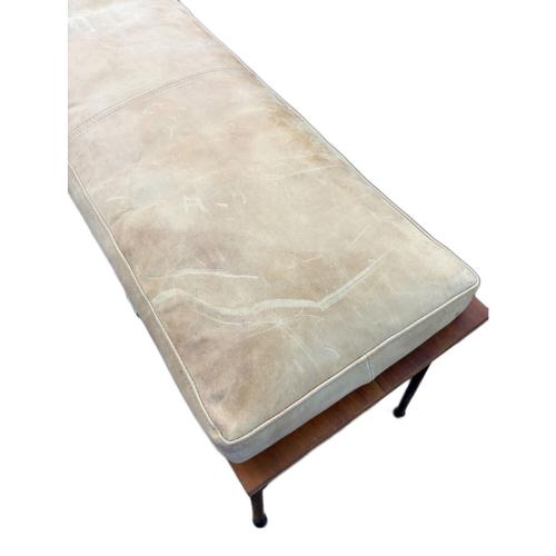 SQUARE (スクエア) 鉄脚ベンチ ベージュ