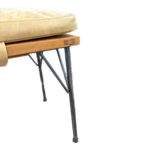 SQUARE (スクエア) 鉄脚ベンチ ベージュ