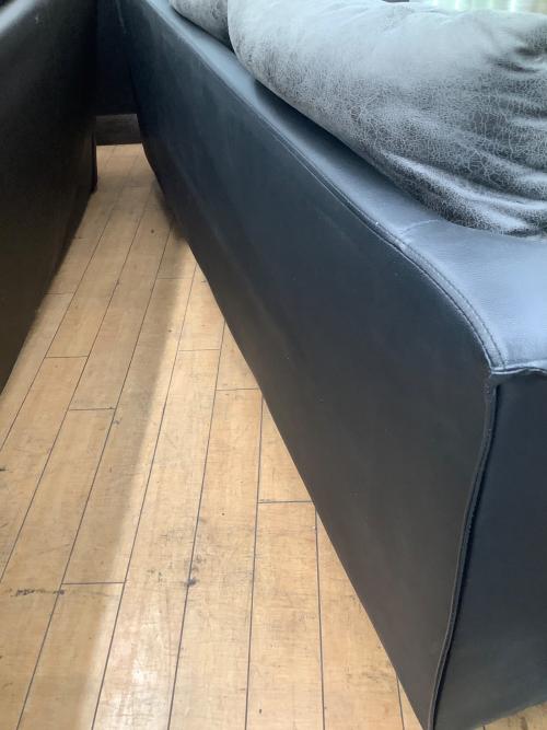 カウチソファー グレー×ブラック