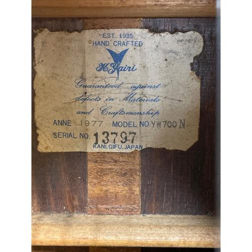 K.Yairi (ヤイリギター) アコースティックギター YW700N 1977年 @