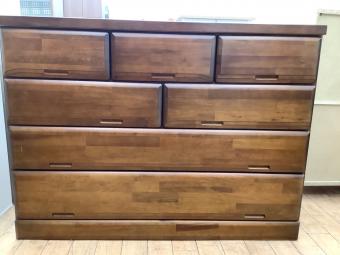 三興産業 (サンコウサンギョウ) ワイドチェスト 幅:約120㎝ ブラウン ブラザー