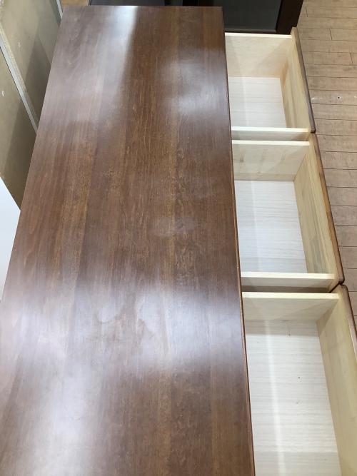 三興産業 (サンコウサンギョウ) ワイドチェスト 幅:約120㎝ ブラウン ブラザー