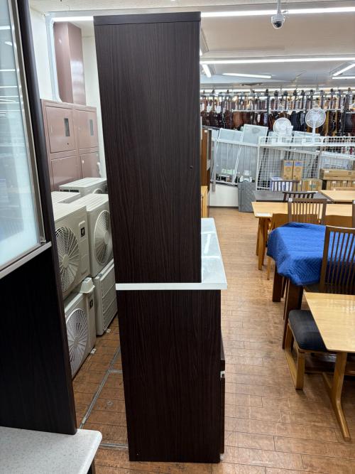 ニトリ キッチンボード ブラウン×ホワイト ポスティア 120