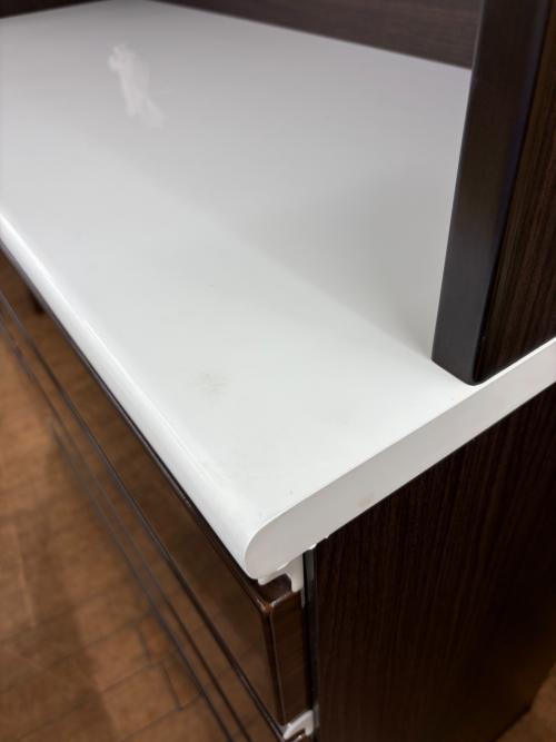 ニトリ キッチンボード ブラウン×ホワイト ポスティア 120