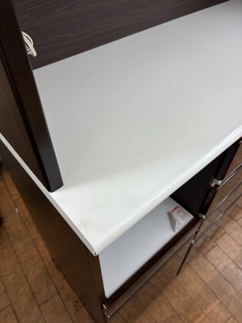 ニトリ キッチンボード ブラウン×ホワイト ポスティア 120