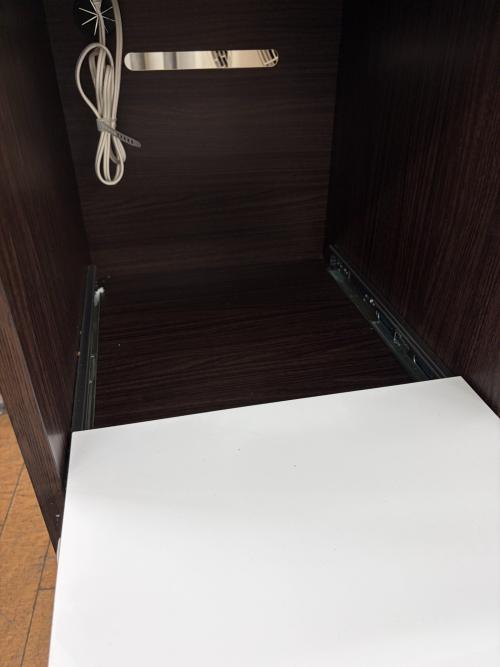 ニトリ キッチンボード ブラウン×ホワイト ポスティア 120