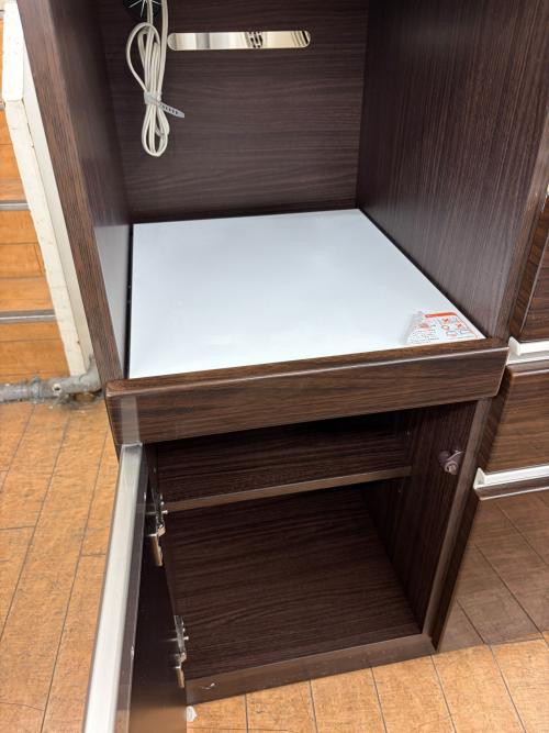 ニトリ キッチンボード ブラウン×ホワイト ポスティア 120