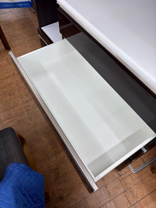 ニトリ キッチンボード ブラウン×ホワイト ポスティア 120