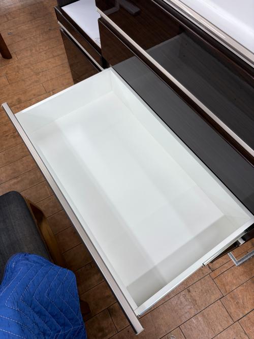 ニトリ キッチンボード ブラウン×ホワイト ポスティア 120