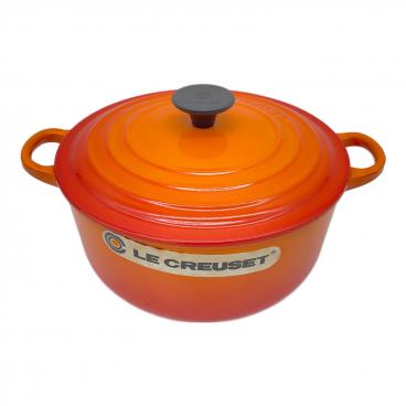 LE CREUSET (ルクルーゼ) 両手鍋 16cm オレンジ トラディション