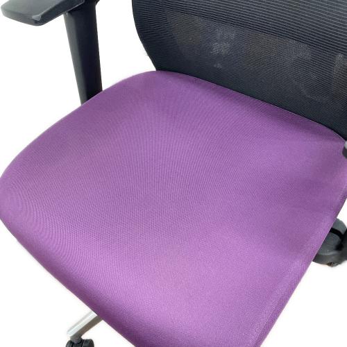 筑波産商 (ツクバサンショウ) ワークチェアー パープル×ブラック ギャビン