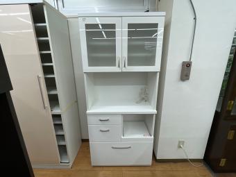 ニトリ 食器棚 幅:約80㎝ ホワイト コパン
