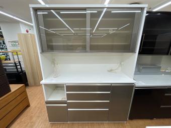 松田家具 (マツダカグ) 2枚扉レンジボード 287 横1670高さ2700 シルバー
