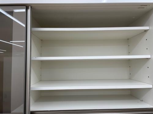 松田家具 (マツダカグ) 2枚扉レンジボード 287 横1670高さ2700 シルバー