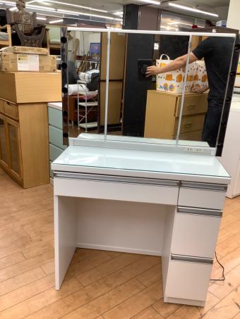 ニトリ ドレッサー IKEAライトセット ホワイト アンジュ