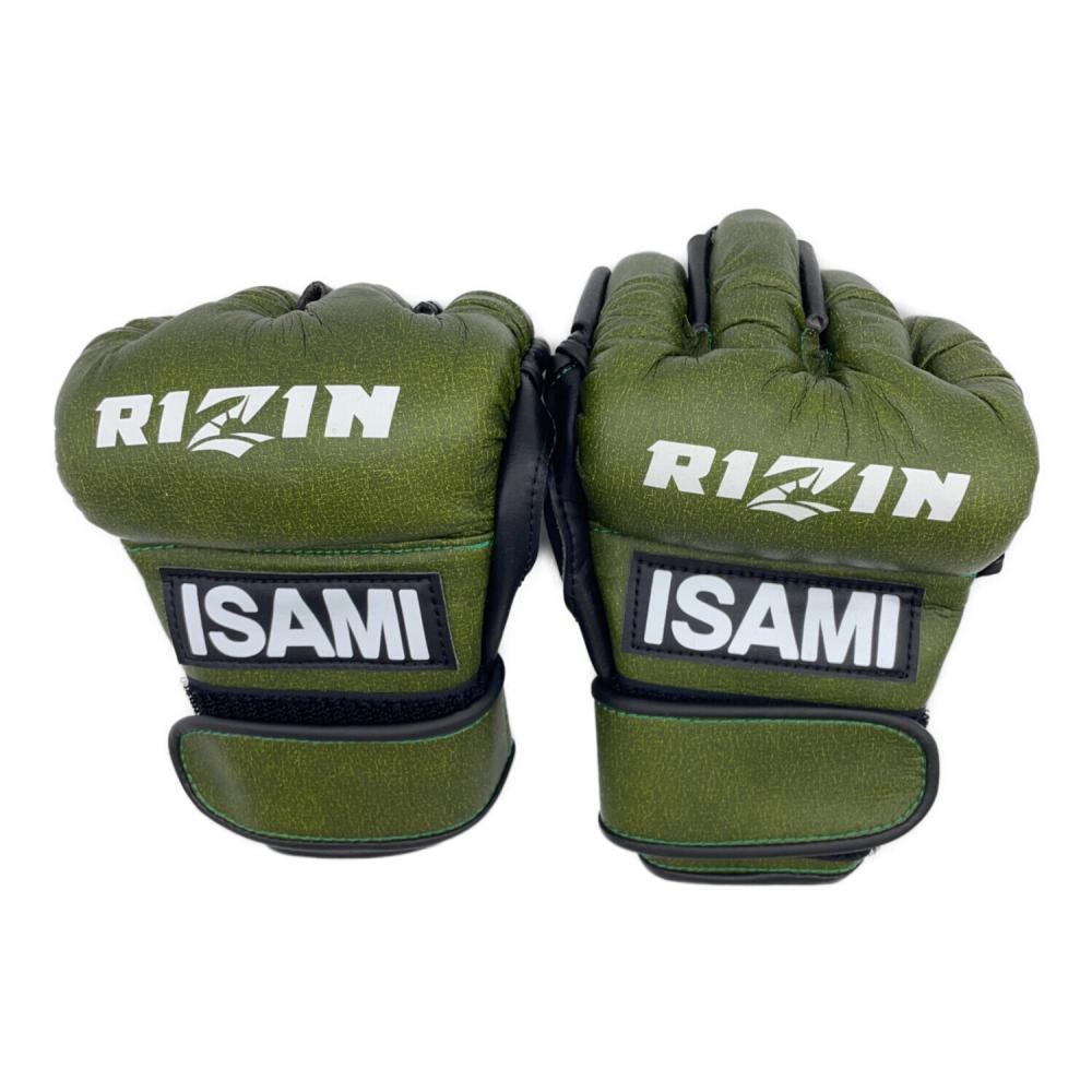 【未使用】RIZIN ISAMI グリーン オープンフィンガーグローブ Mサイズ ISAMI RIZIN オープンフィンガーグローブ｜トレファクONLINE