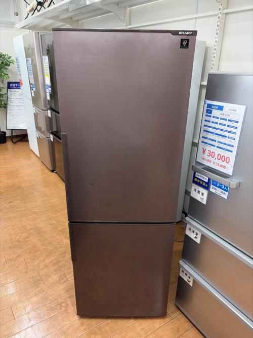 SHARP (シャープ) 2ドア冷蔵庫 SJ-PD27D-T 2018年製 271L
