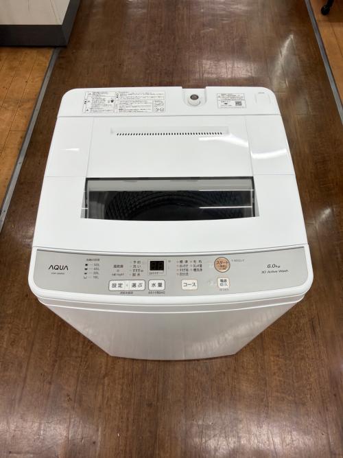 AQUA (アクア) 全自動洗濯機 AQW-S6M 2022年製 ヨゴレ有 6.0kg