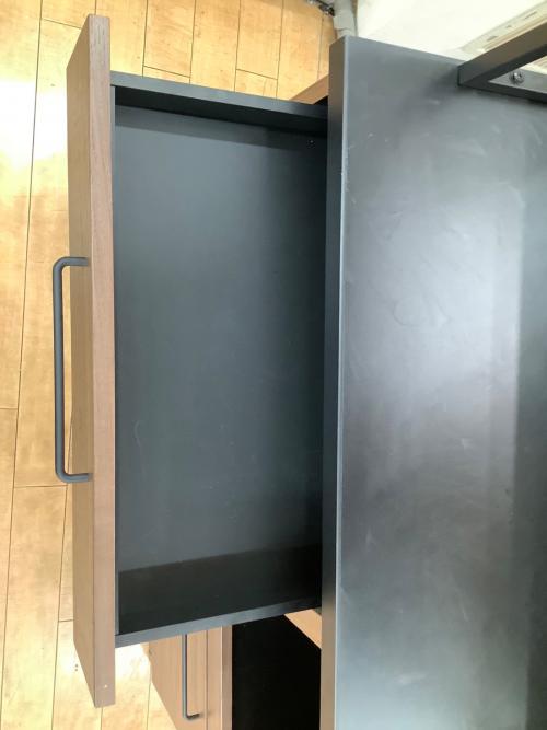 ニトリ マグネットボード付きキッチンボード 338 ブラウン×ブラック IM301 100OP