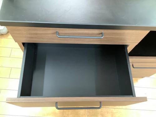 ニトリ マグネットボード付きキッチンボード 338 ブラウン×ブラック IM301 100OP