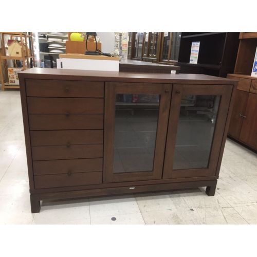 oliver (オリバー) サイドボード ブラウン 2枚扉