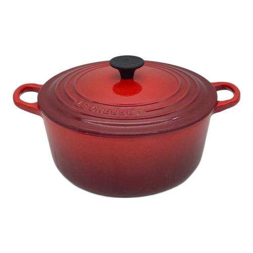 LE CREUSET (ルクルーゼ) 両手鍋 レッド ココットロンド 22cm