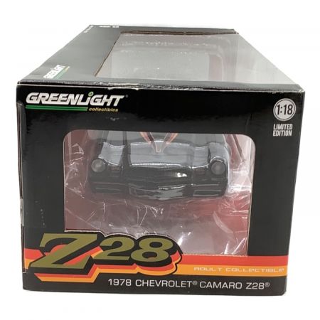 GREENLIGHT (グリーンライト) ダイキャストカー 1/18 ブラック 1978 CHEVROLET CAMARO Z28