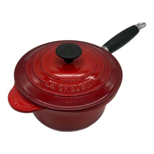 LE CREUSET (ルクルーゼ) 片手ソースパン レッド フェノールハンドル 18cm