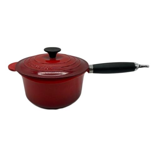 LE CREUSET (ルクルーゼ) 片手ソースパン レッド フェノールハンドル 18cm
