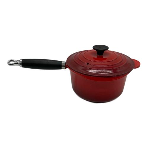 LE CREUSET (ルクルーゼ) 片手ソースパン レッド フェノールハンドル 18cm