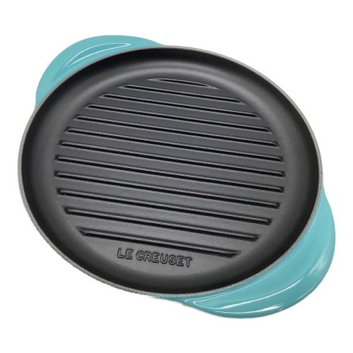 20cm キッチン・日用品・その他 未使用 Le Creuset 青 鋳鉄 グリルパン