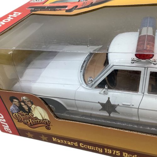 Auto world モデルカー The Dukes of Hazzard 1975 Dodge Monaco Hazzard County Sheriff inspired by The Dukes of Hazzard 1/18