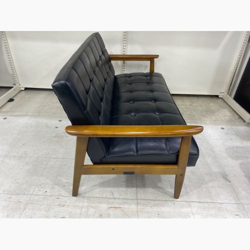 カリモク60 ブラウン レザー 3人掛けソファ カリモク60 3シーター 3人 