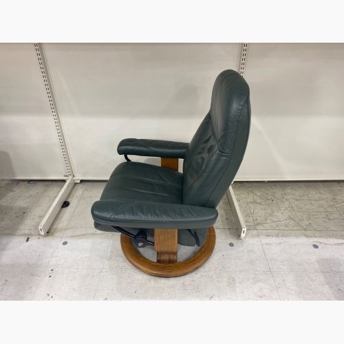 Ekornes (エコーネス) ストレスレスチェア ダークグリーン オットマン付 ノルウェー製 1人掛け