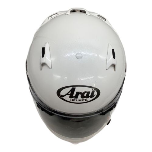 Arai (アライ) バイク用ヘルメット M/Lサイズ ホワイト・SNELL Quantum-J/キズ・内部ヨゴレ有 PSCマーク(バイク用ヘルメット)有